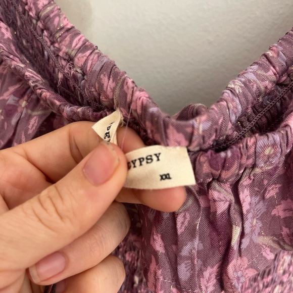 Spell Purple and Cream Floral Dress - Picture 3 of 3